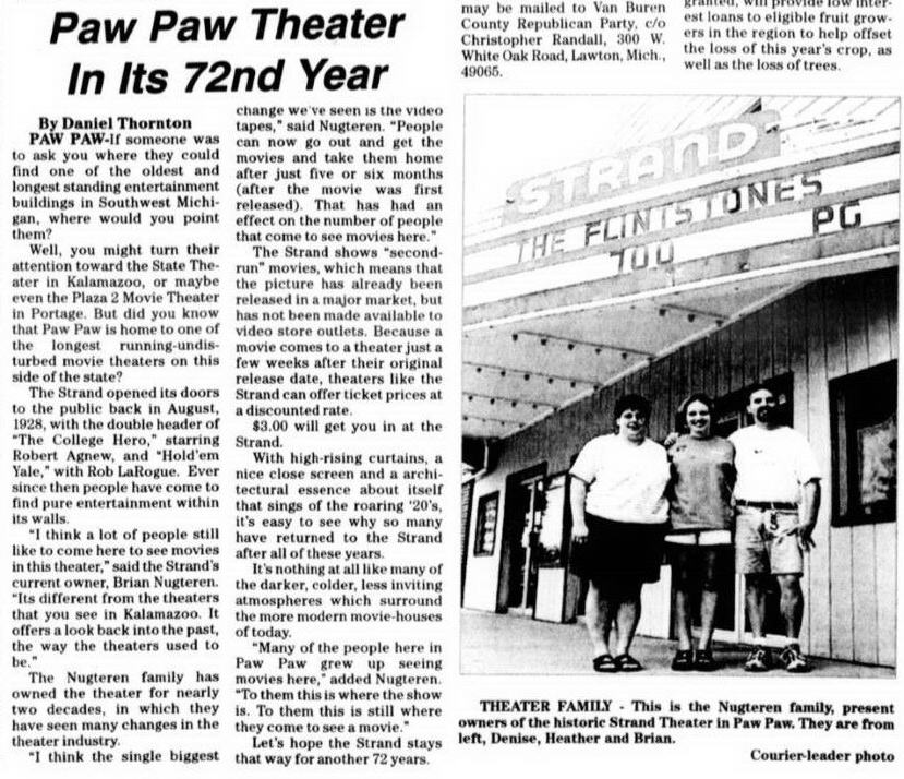 Strand Theatre - July 7 2007 Article (newer photo)